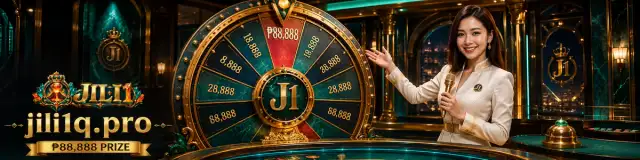 JILI1 live casino banner with a dealer preparing the next table round